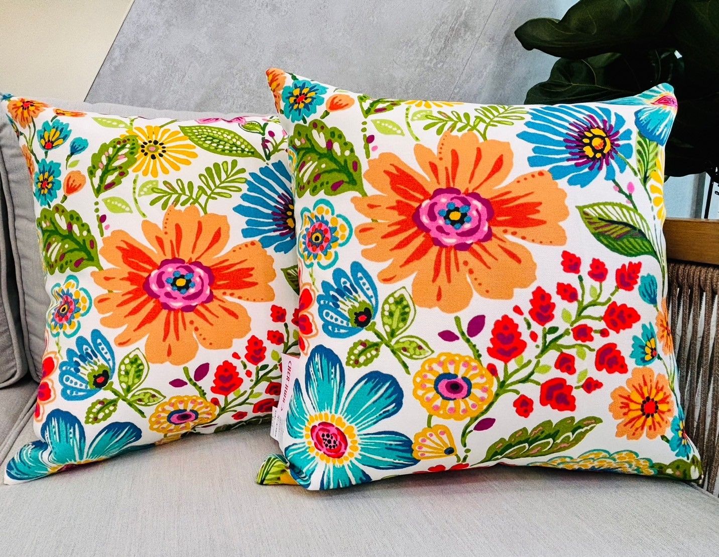 【台灣製 現貨 發票】花花 抱枕 腰枕 45x45  48x30 防潑水 長形 方形 靠枕 靠背枕 枕套 枕芯【單顆】