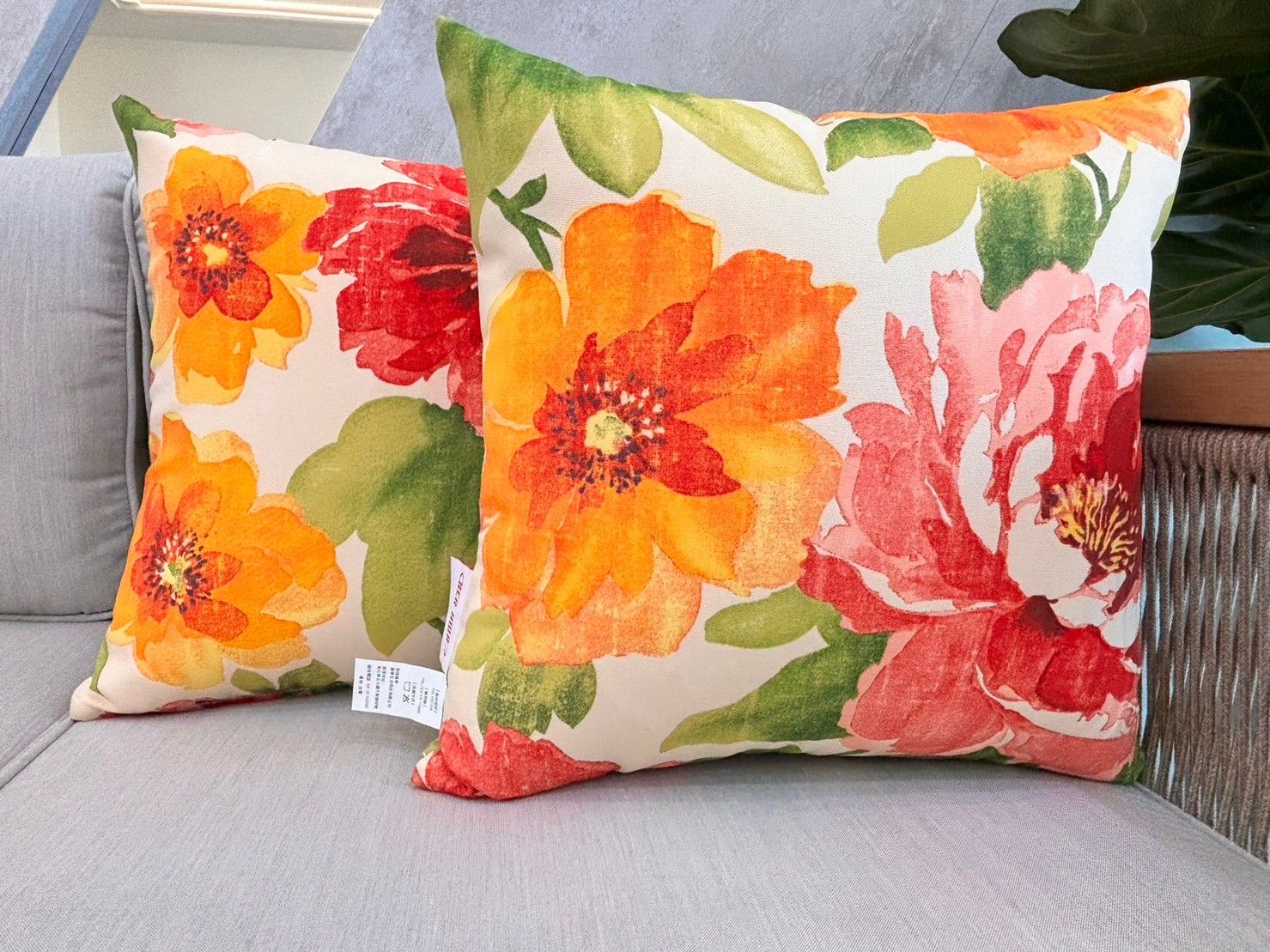 【台灣製 現貨 發票】花花 抱枕 腰枕 45x45  48x30 防潑水 長形 方形 靠枕 靠背枕 枕套 枕芯【單顆】