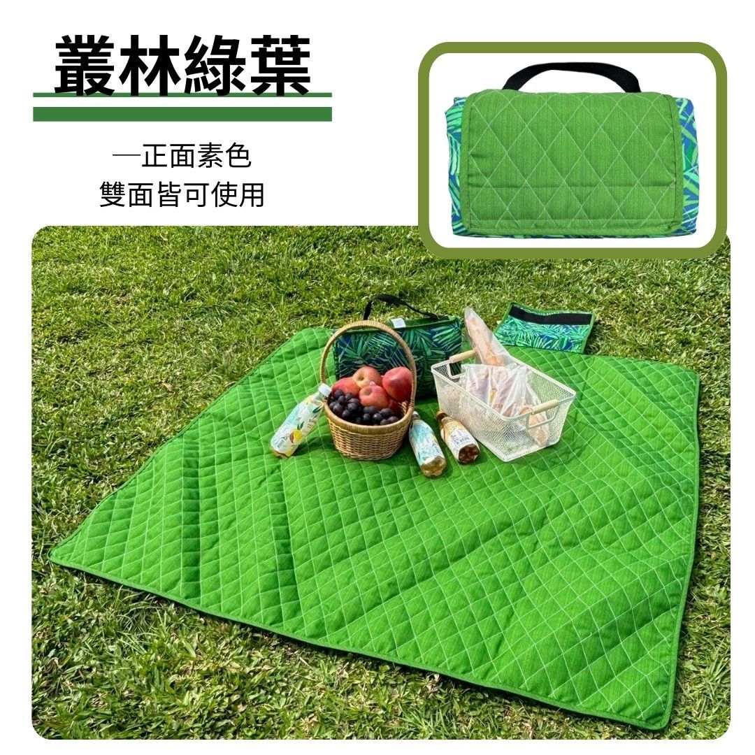 【台灣製 現貨 發票】多用途 野餐墊 遊戲墊 露營墊 防潑水 平鋪棉 野餐 墊  【叢林綠葉】
