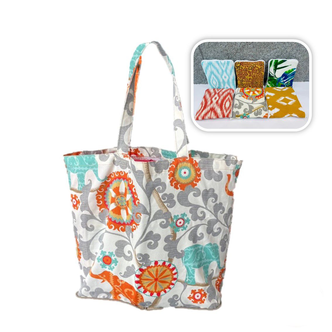 【台灣製 現貨 發票】大容量 購物袋 手提袋 防潑水 手作 車縫 便利 隨身 手提包 摺疊 收納袋 環保 購物袋