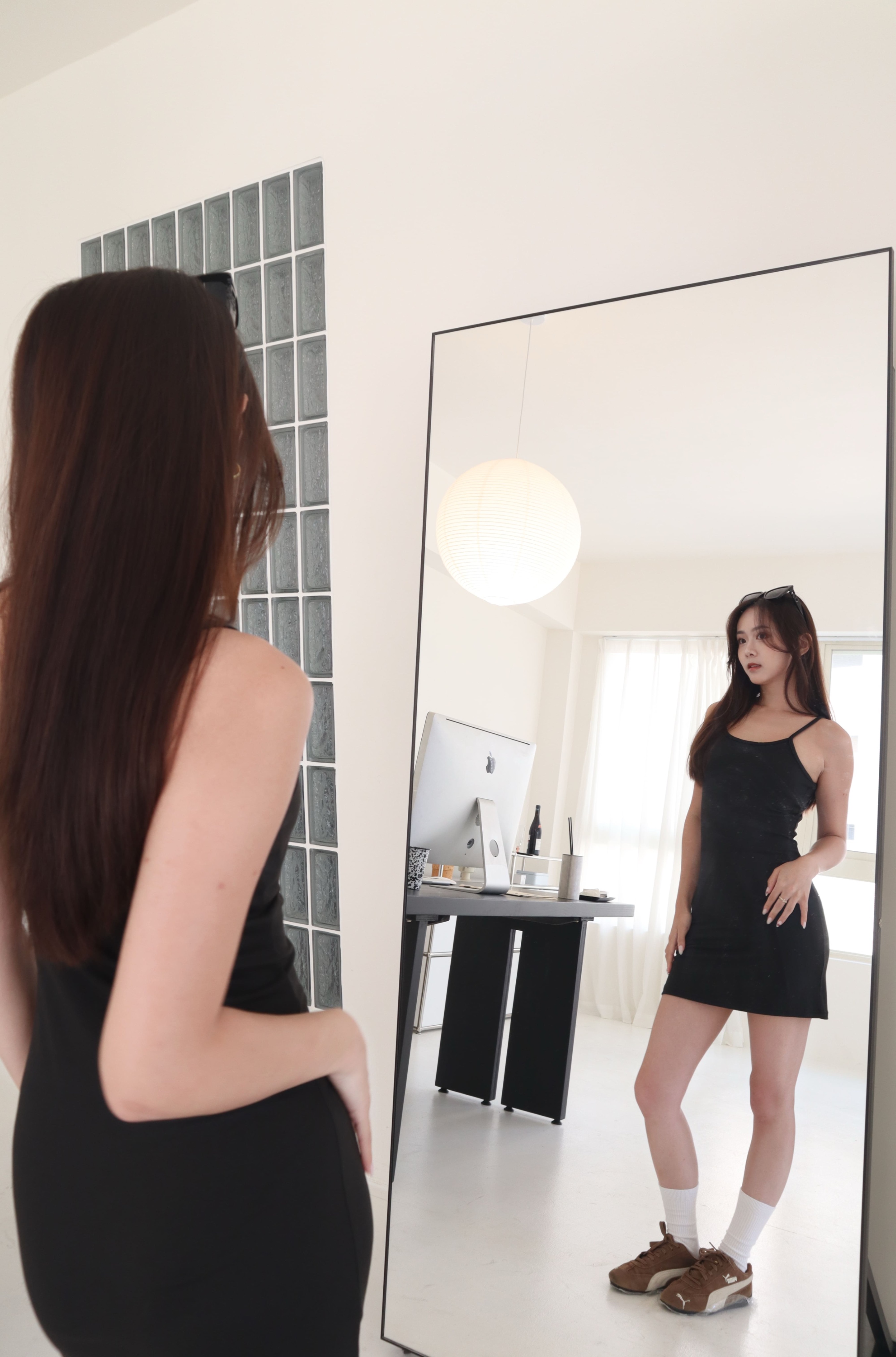 #D0002 -5KG 包臀顯瘦吊帶連身裙 | 黑色