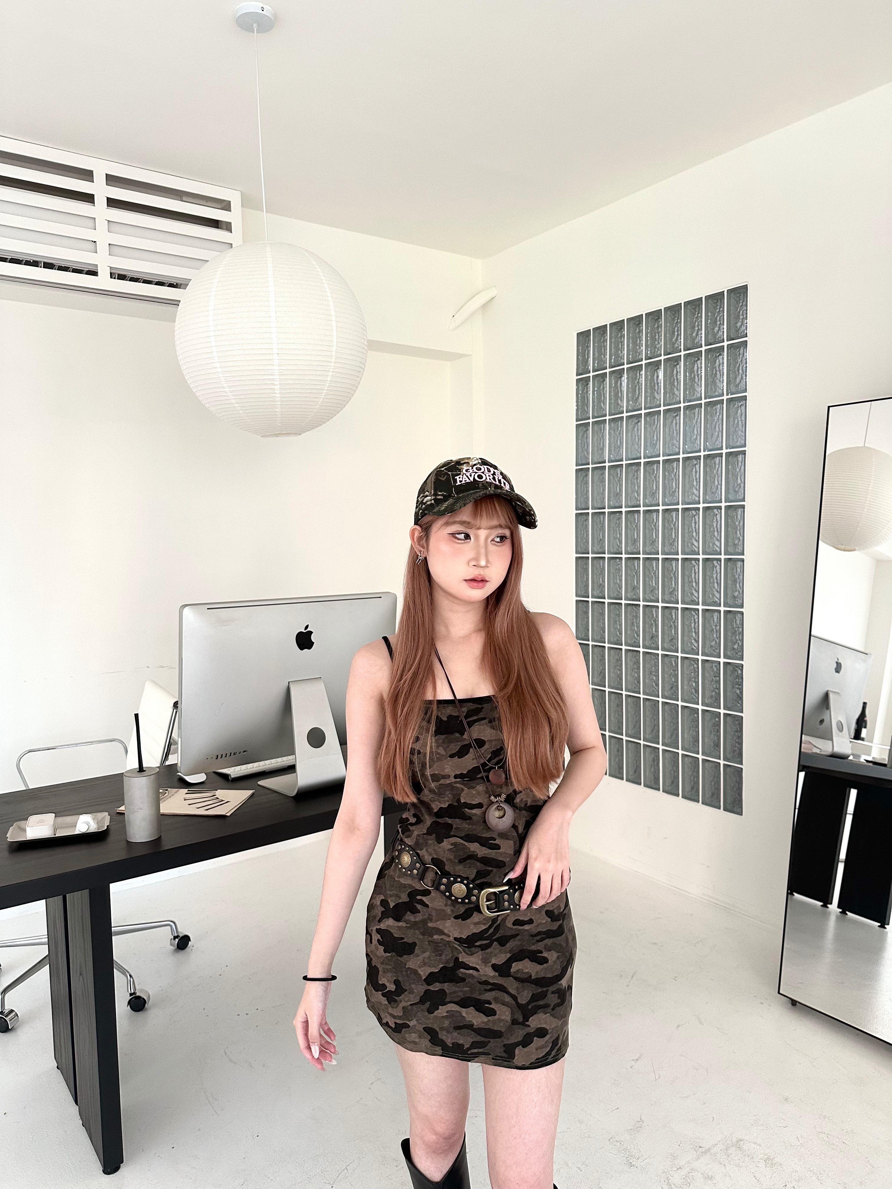 #D0001 | 🪖「BAD GIRL COMMANDO」迷彩吊帶連身裙