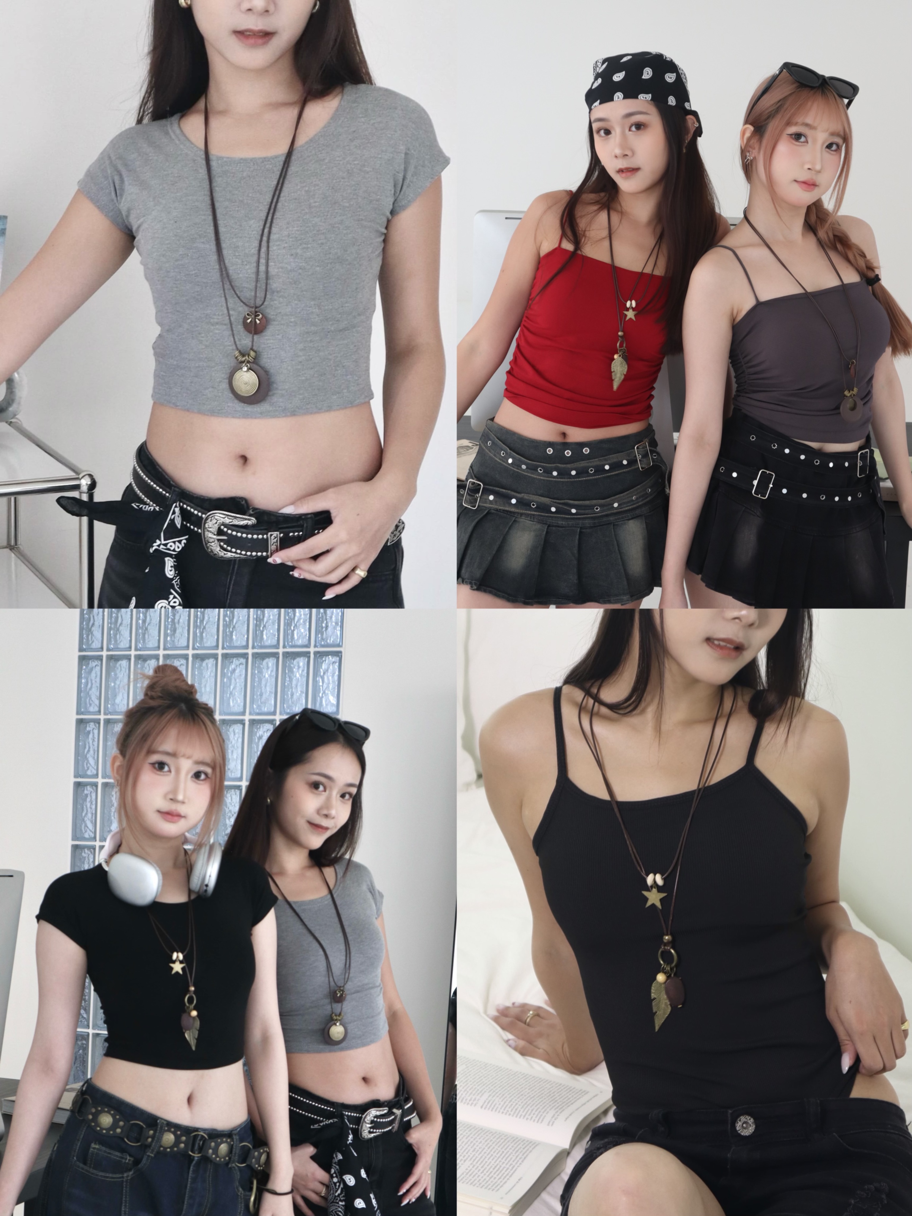 #A0005 |「不是項鍊，是整套穿搭的靈魂！」復古圖騰雙層吊墜項鍊組