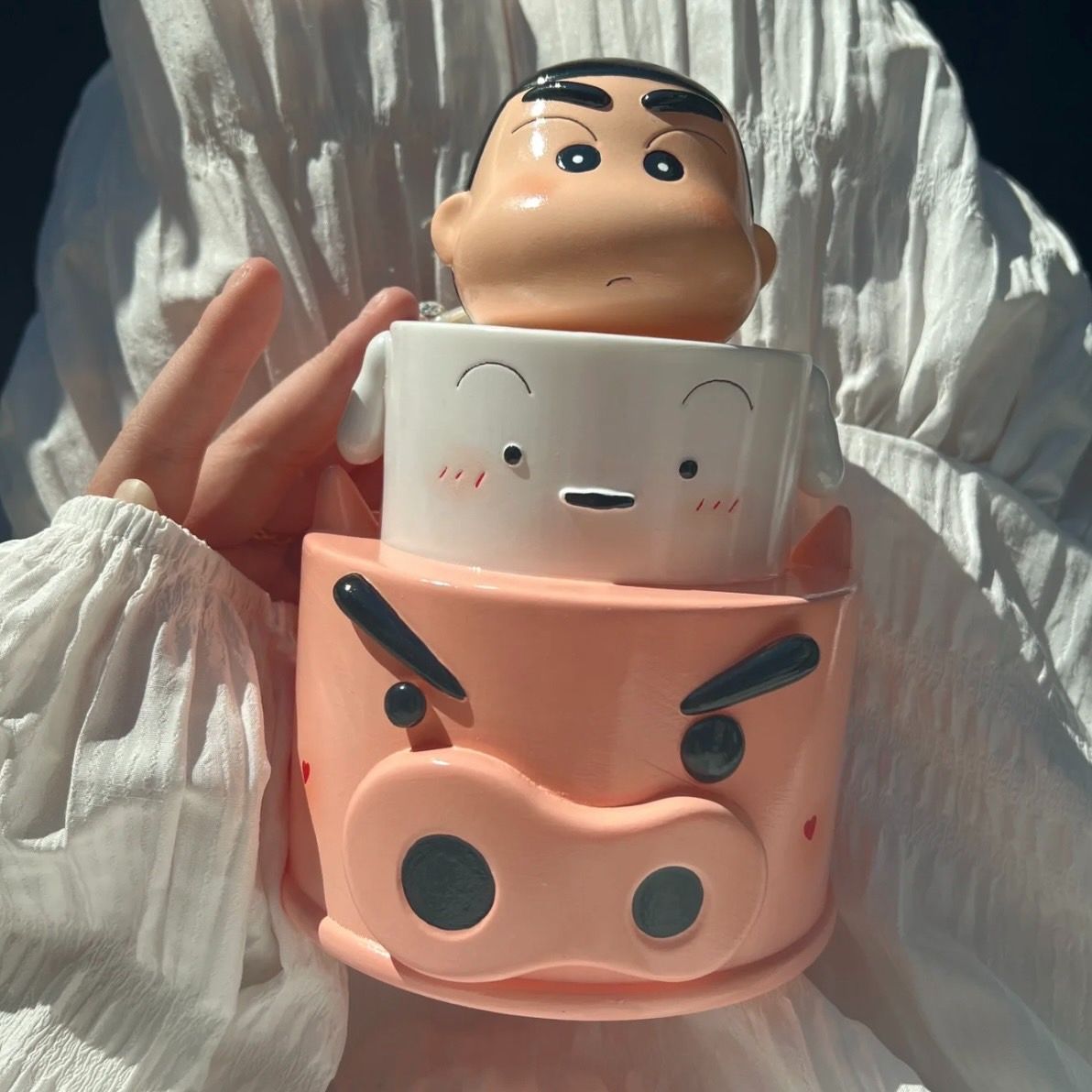 🎂蛋糕疊疊樂小新🕯️（白膜手工上色玩具）