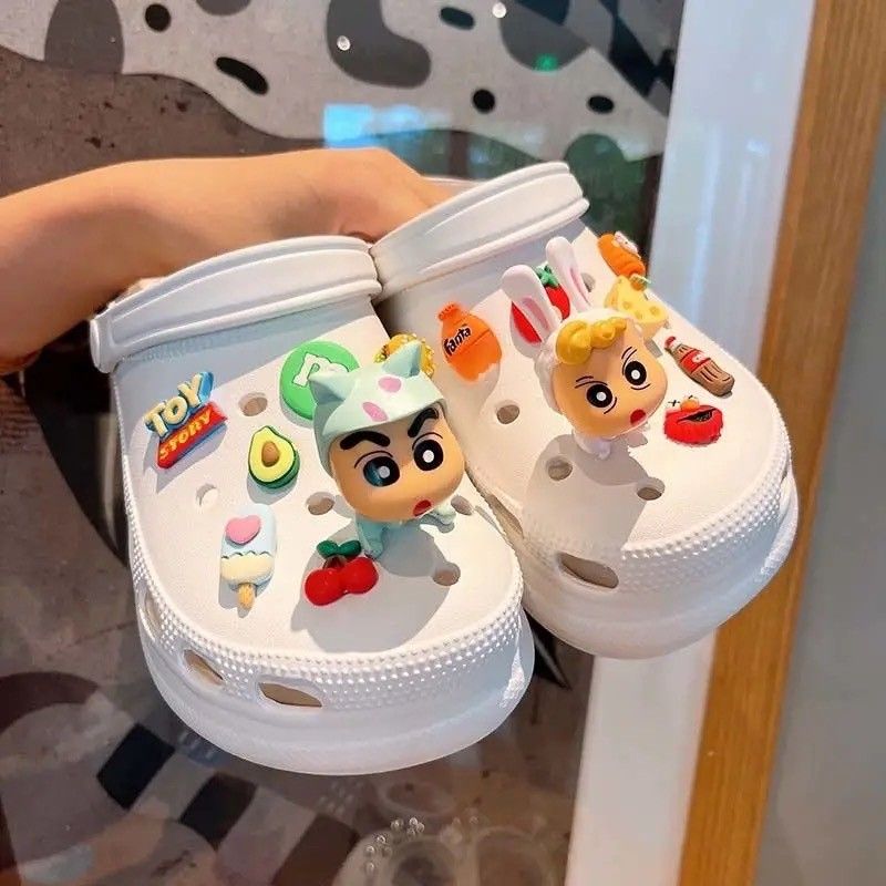 💎crocs洞洞鞋蠟筆小新配件💎