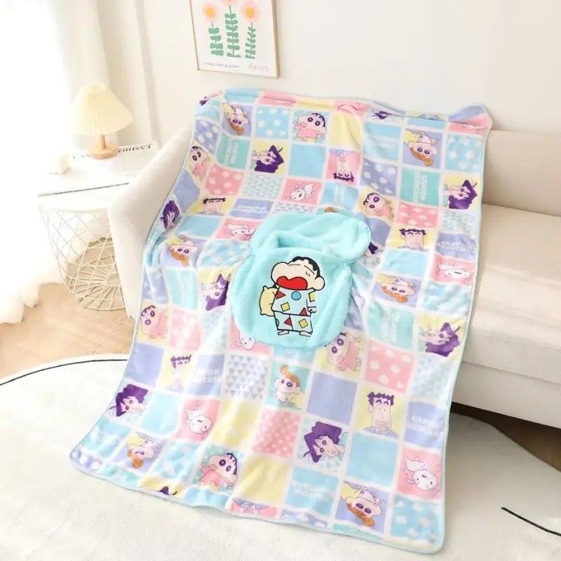 🧶蠟筆小新毛毛手提包棉被組🧶