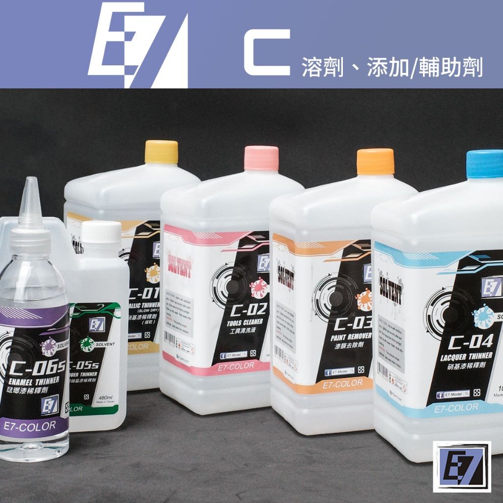 E7 color C系列 C02工具清洗液/C04硝基漆溶劑