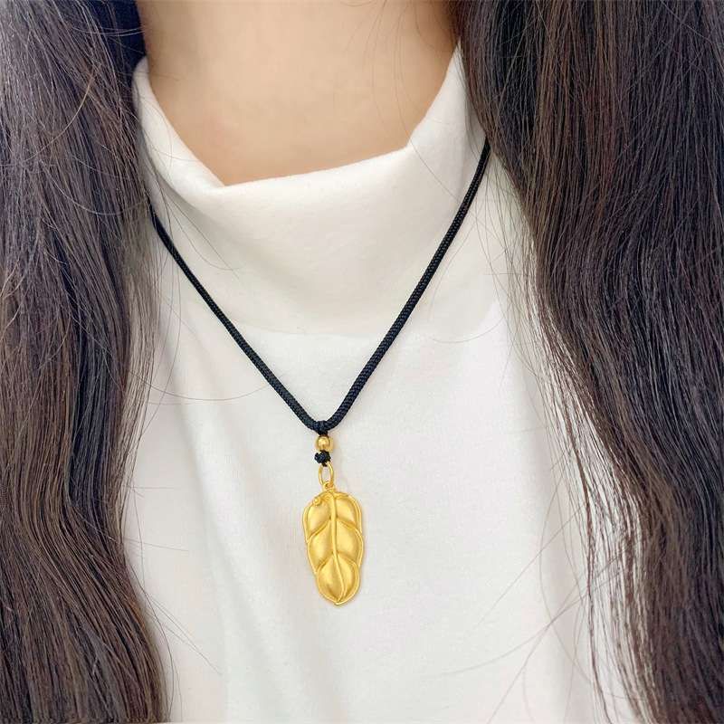 一葉暴富沙金吊墜 XL1146