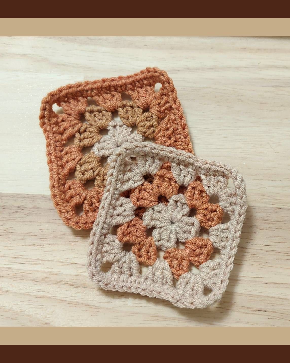 | 鉤織手作 | 咖系基礎小方墊（可做杯墊、礦墊、拍照小物）－福利價