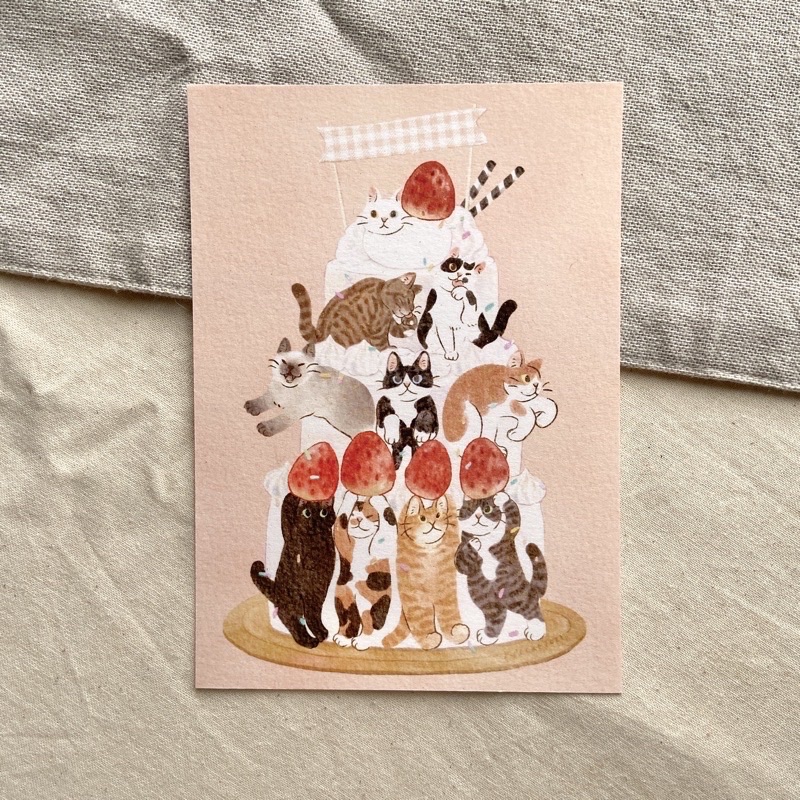 Yycat 貓咪大蛋糕生日卡