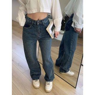 Velpro 現貨｜ 顯瘦提臀🔥復古藍高腰直筒牛仔褲 加長落地 修身必備穿搭