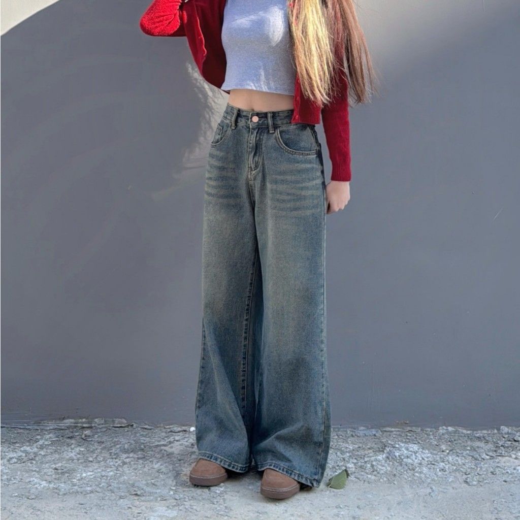 Velpro 現貨｜梨形必收神褲❤️‍🔥寬鬆顯瘦遮腿百搭牛仔褲