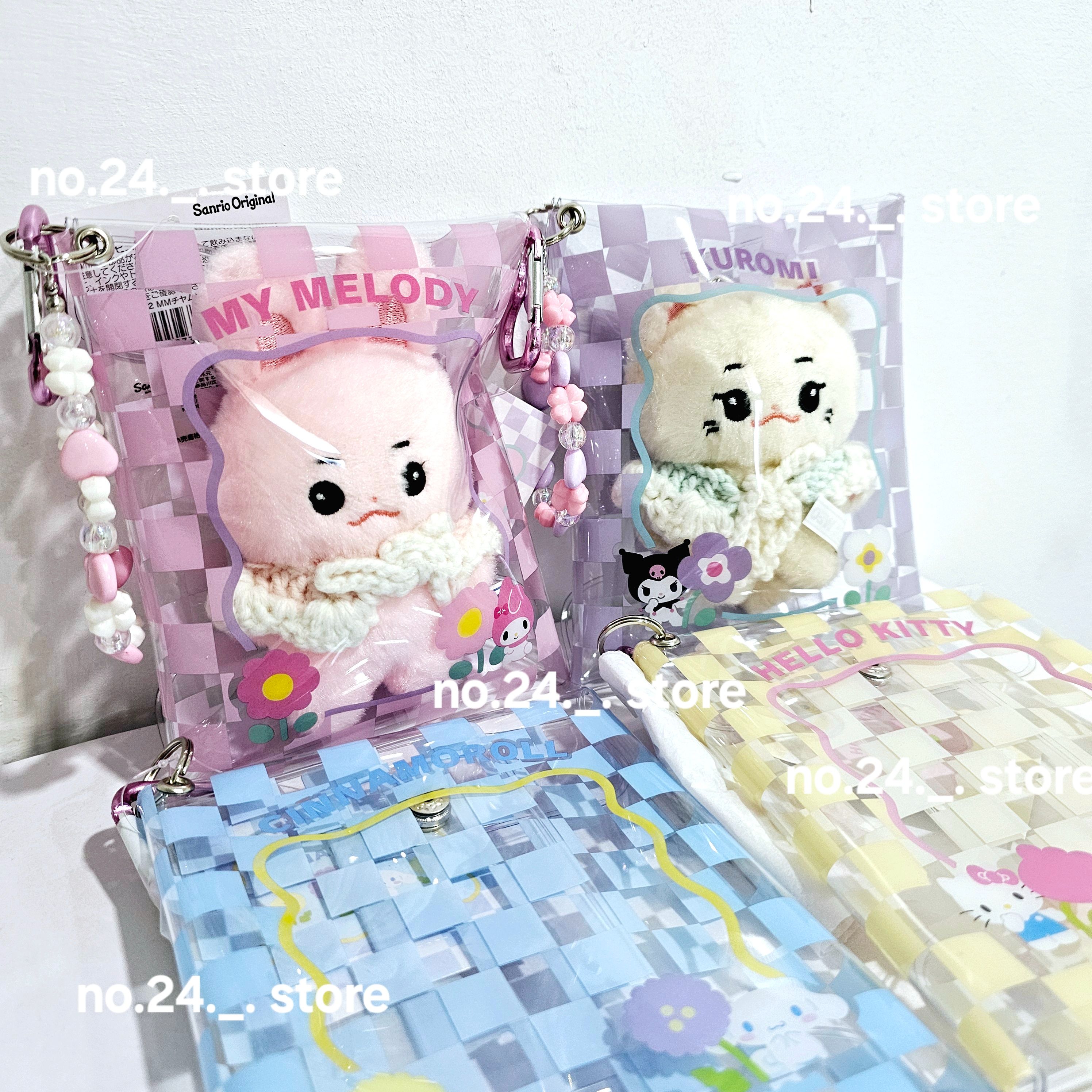 三麗鷗 格紋愛心扣 娃包