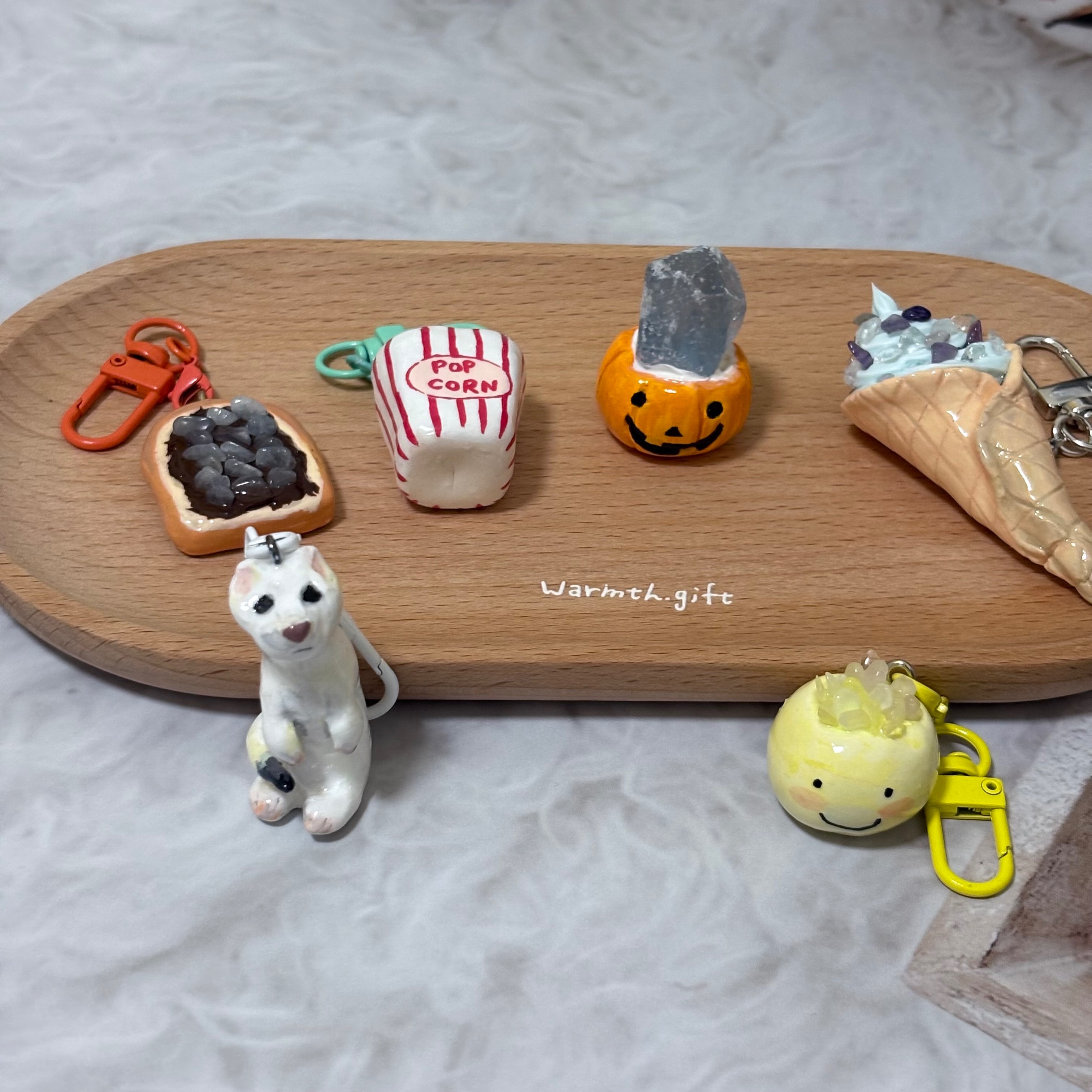 水晶寶寶加土製品能量吊飾.造型擺件