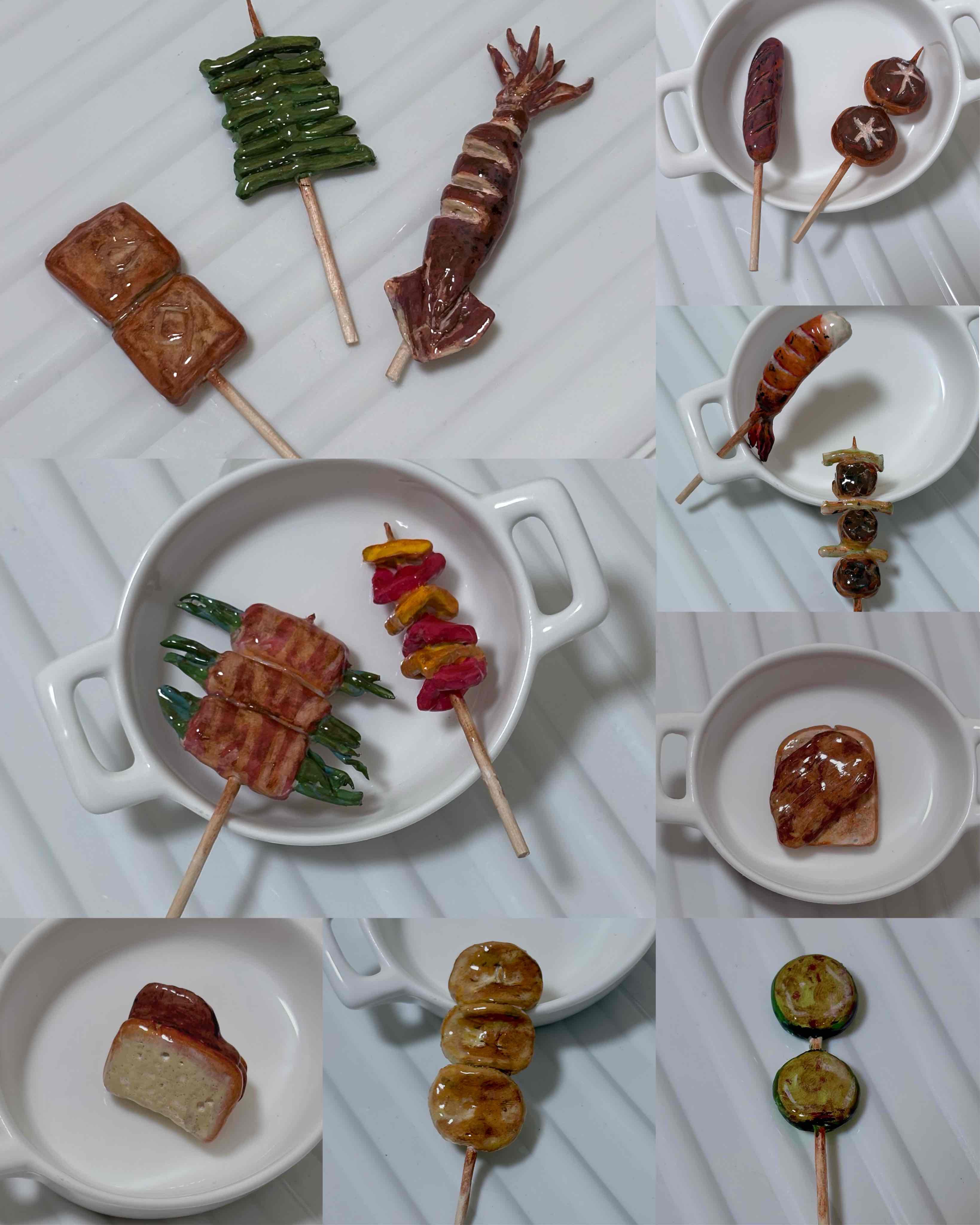 中秋烤肉肉●可愛造型冰箱貼●強力磁鐵