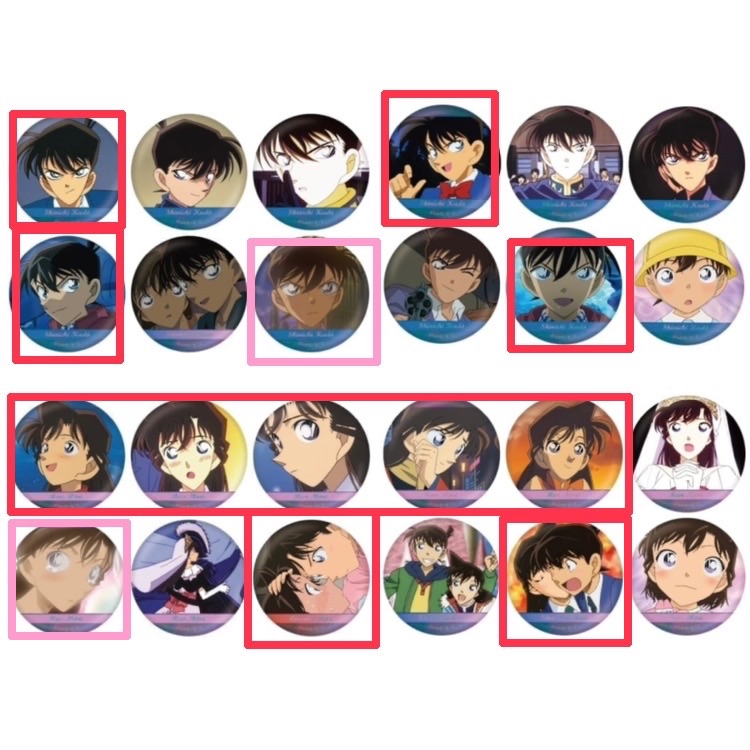 日版 個人池徽章 新一款、小蘭款 1、2彈