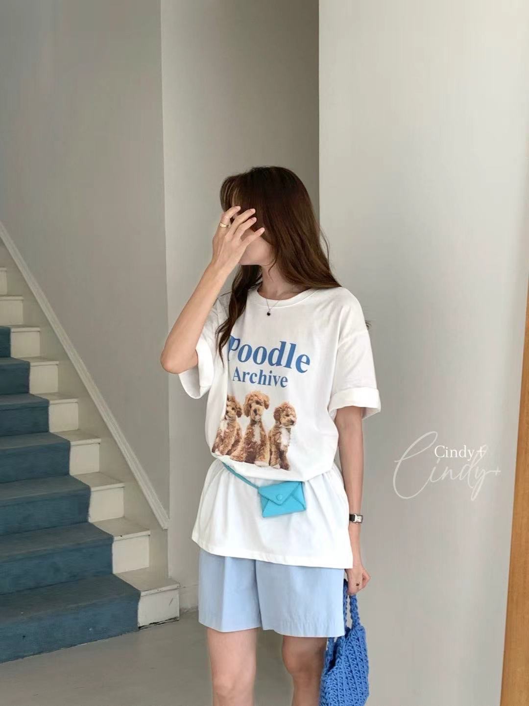 colette.yu♡ 預購｜韓系可愛三隻小貴賓🐶寬鬆短袖