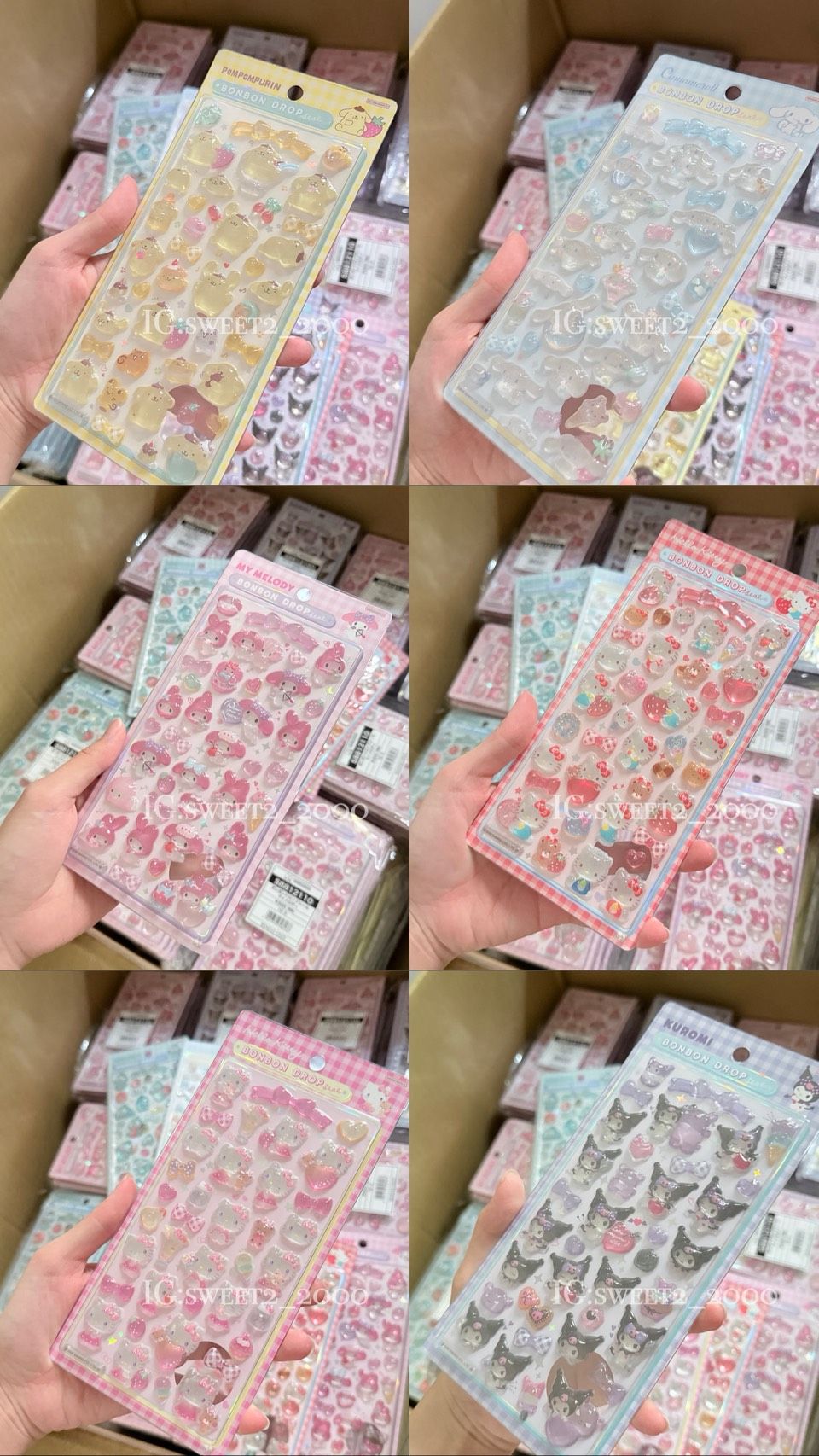 [現貨]購物車裡必須要有他!!!日本三麗鷗2代果凍貼 售完不補