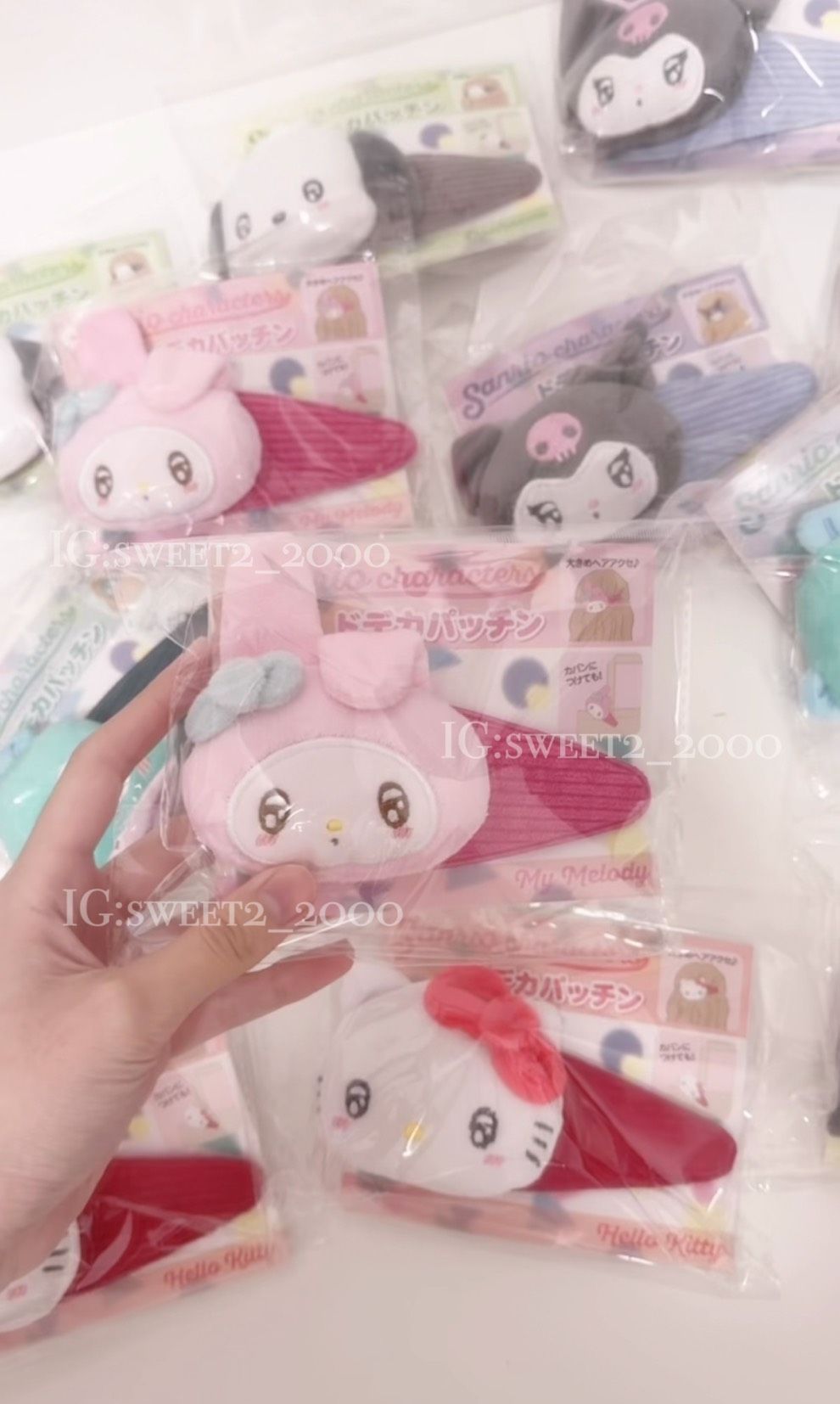 [現貨]日本三麗鷗毛絨造型大size髮夾