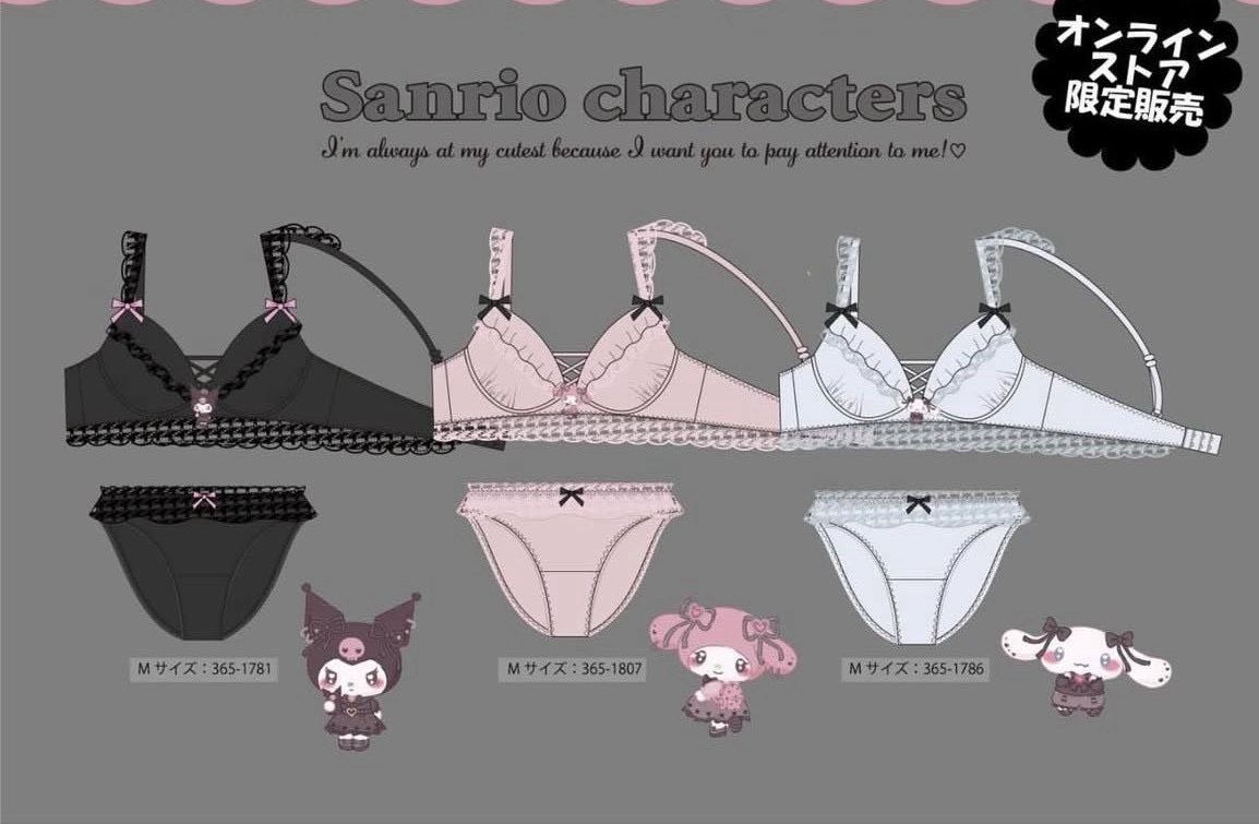 [現貨]日本三麗鷗成套內衣（附同款內褲） 超可愛的....要買吧 尺寸表圖3