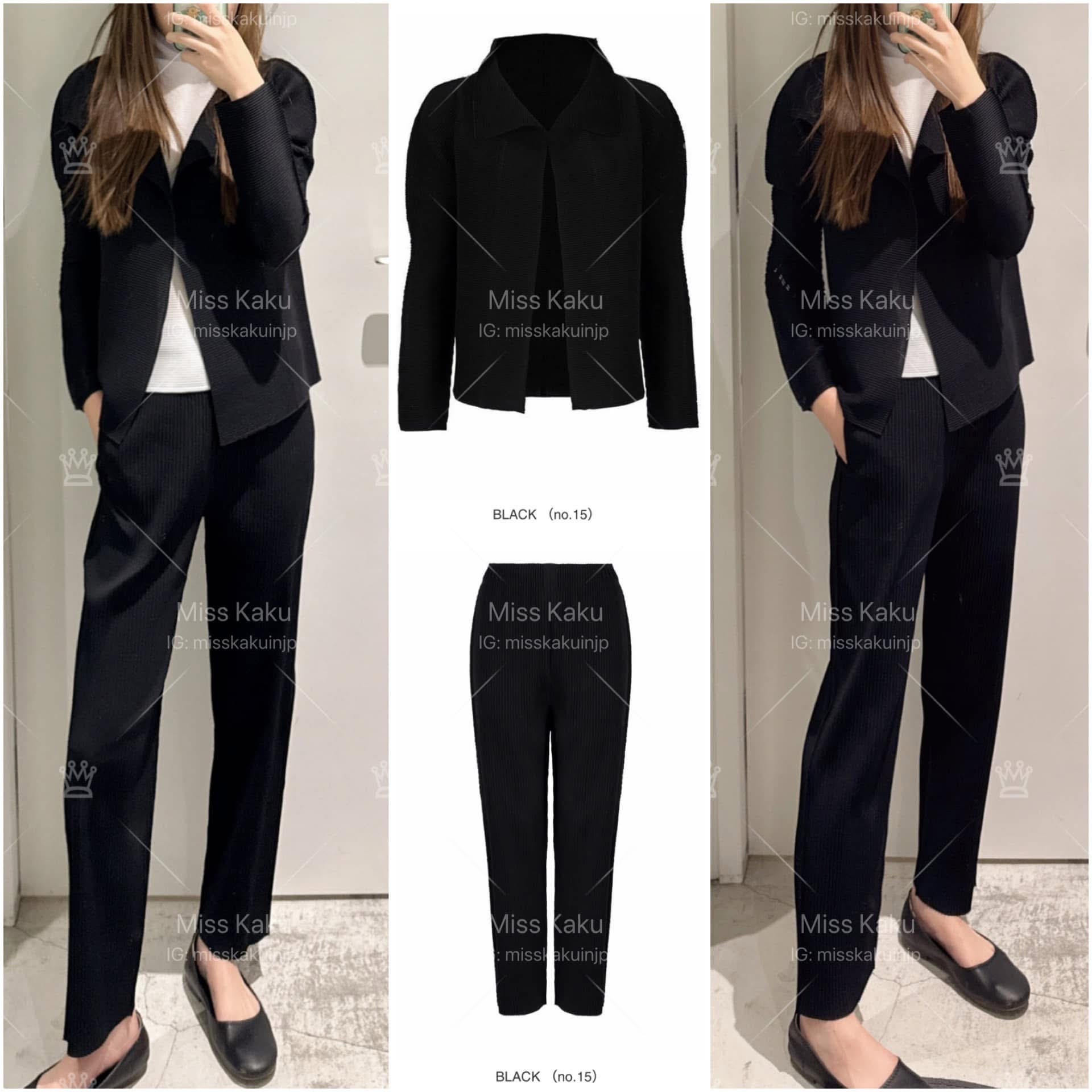 全新三宅一生 PP 豆腐格外套罩衫 FO201