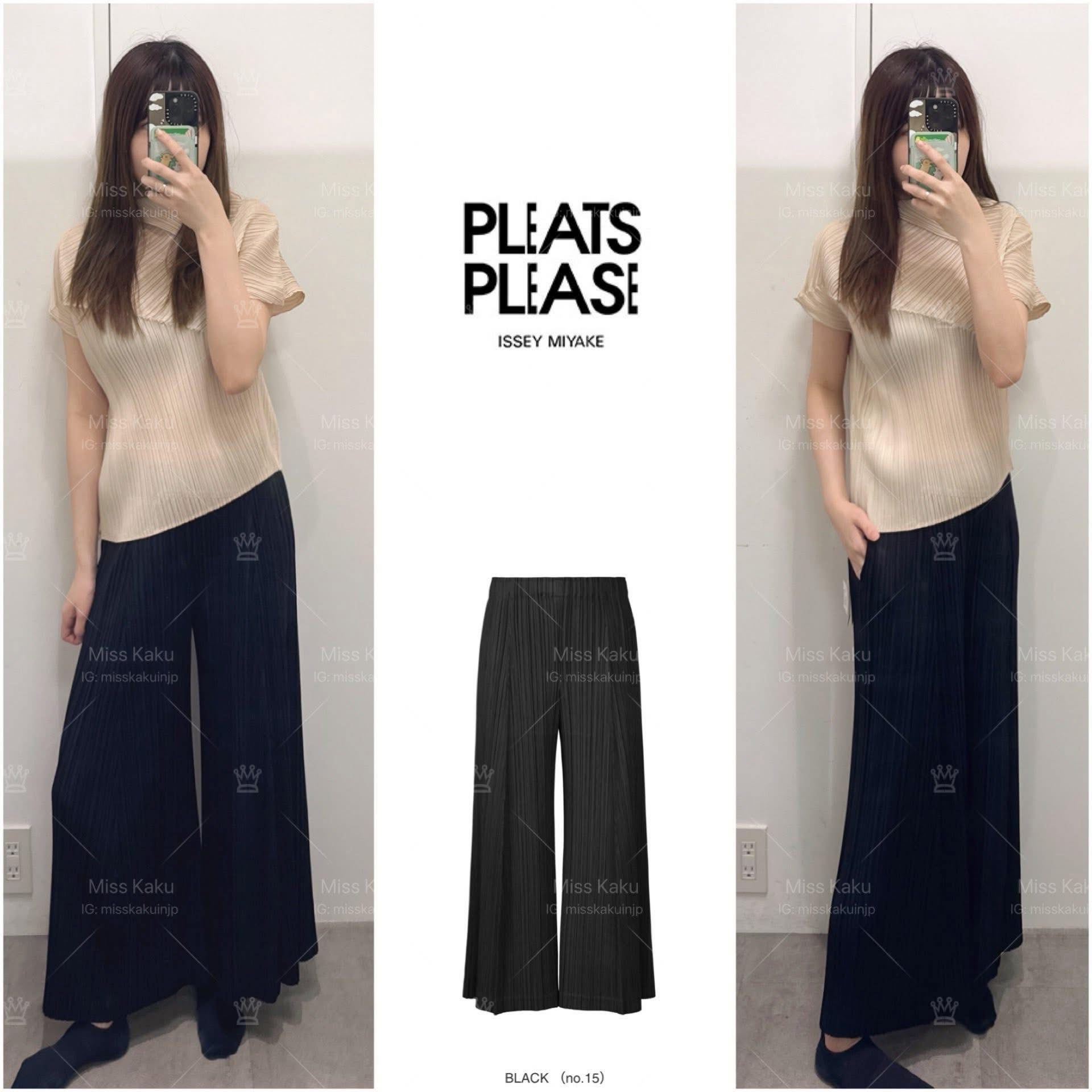 全新三宅一生PP 厚料打褶傘擺寬褲 JF373