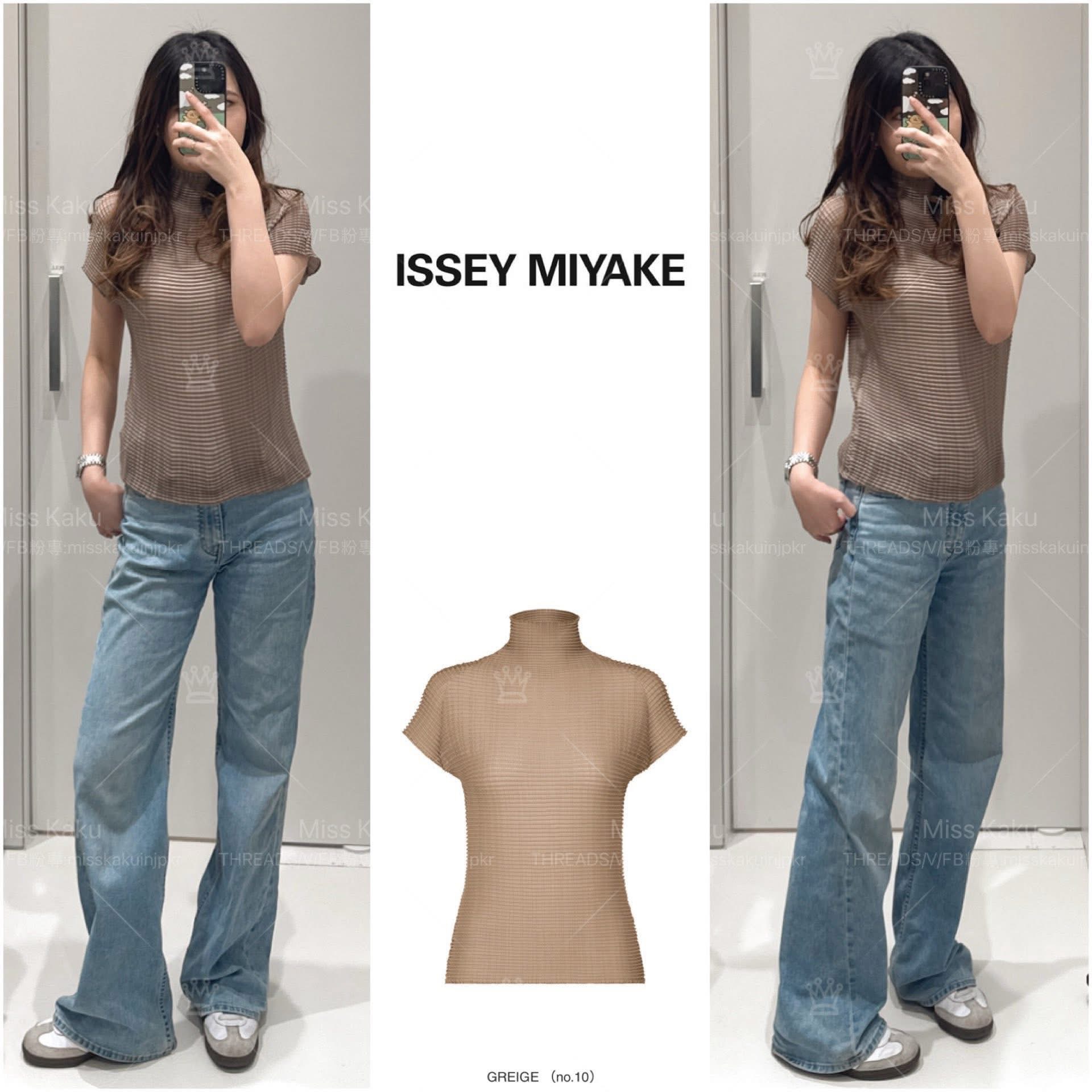 全新三宅一生主線高領微包袖豆腐格 FJ675/FJ678