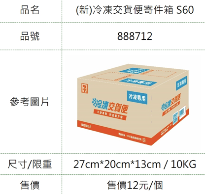 （免運期間勿下單）未滿$300請加購，冷凍賣貨便專用紙箱