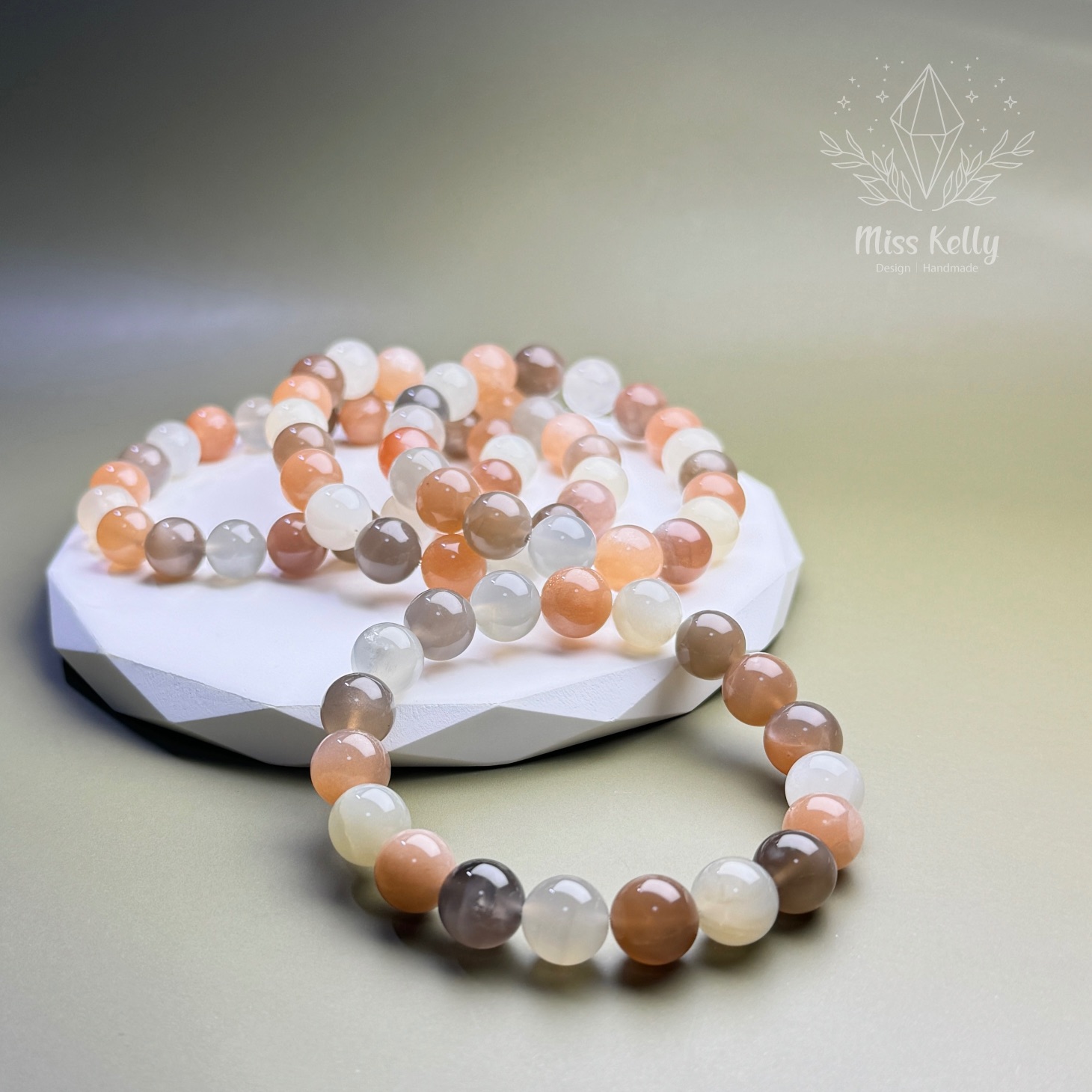 [Miss Kelly 凱莉小姐] 新品～彩月光石/天然水晶