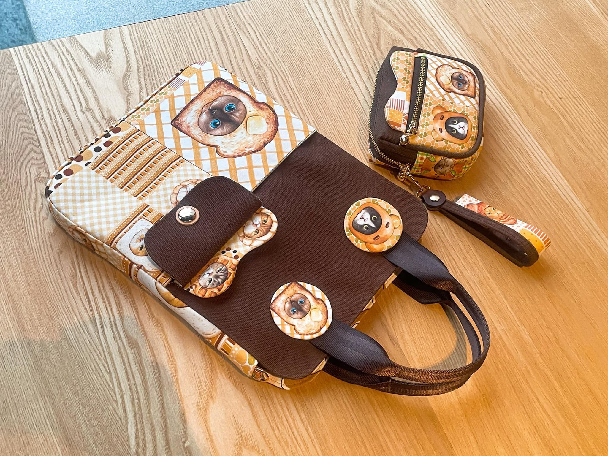 貓の吐司零錢包+iPad袋（非完成品）（無材料包）