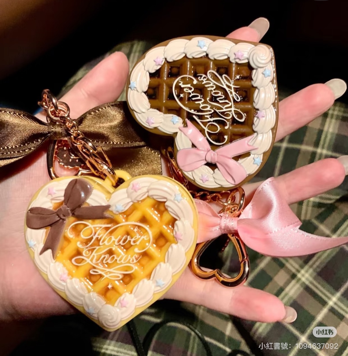 花知曉甜心小熊系列粉餅掛件