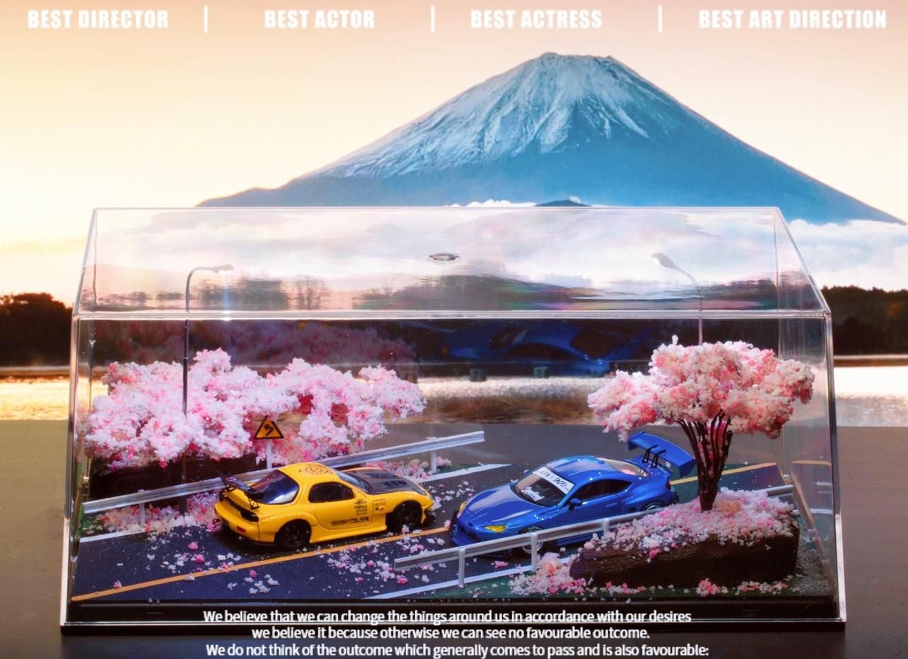 1/64 場景 頭文字D 雙向公路 四季版