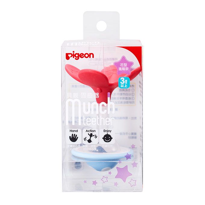 【Pigeon 貝親】搖鈴固齒器-蜜桃小花
