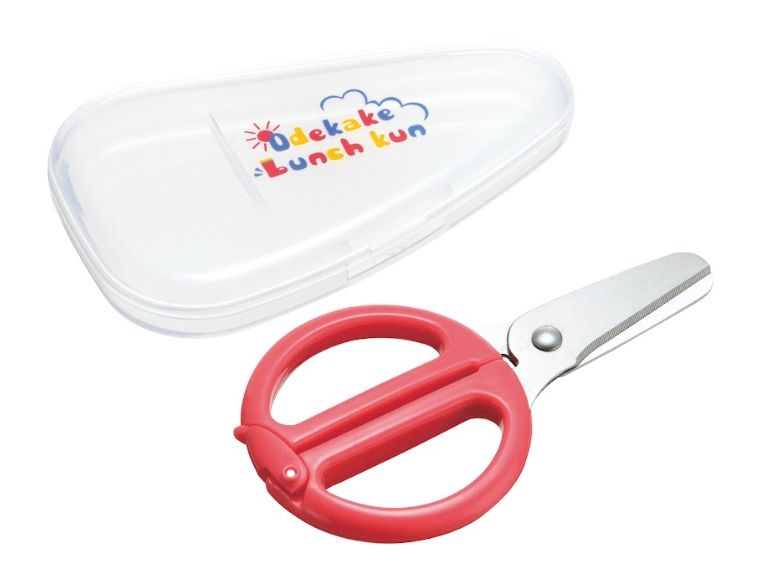 日本 Richell 利其爾 離乳食 304不鏽鋼剪刀（附收納盒） 食物剪刀