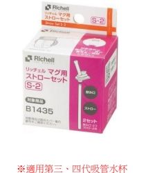 【利其爾Richell】第二代LC系列/水杯吸管配件組S-1（2入/盒）
