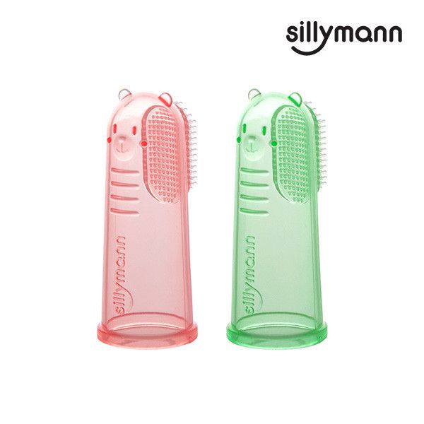 韓國【sillymann】100%鉑金矽膠指套牙刷（附收納盒） 乳指牙刷