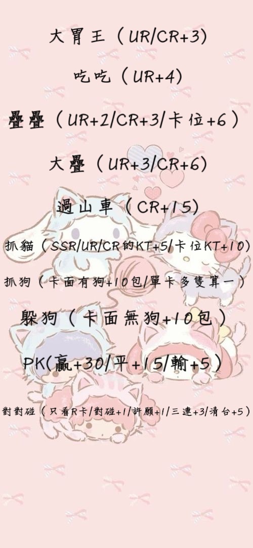 卡寶三麗鷗一元包玩法