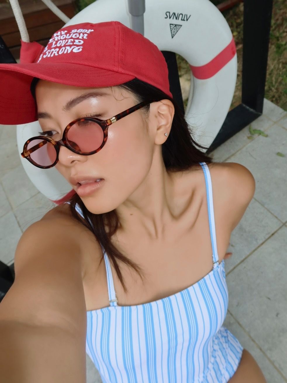 美式復古女孩的時髦墨鏡🐚💫