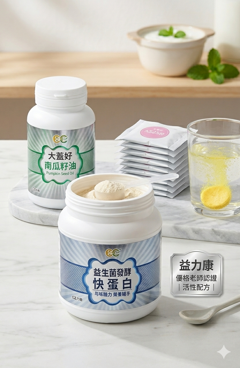龍抬頭-南瓜籽油1瓶+發泡錠20顆+快蛋白500g/1瓶  特價促銷5000