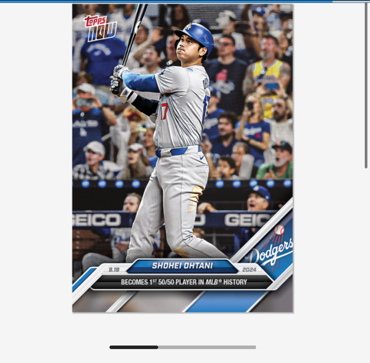 現貨 大谷翔平50/50 紀念卡 普卡