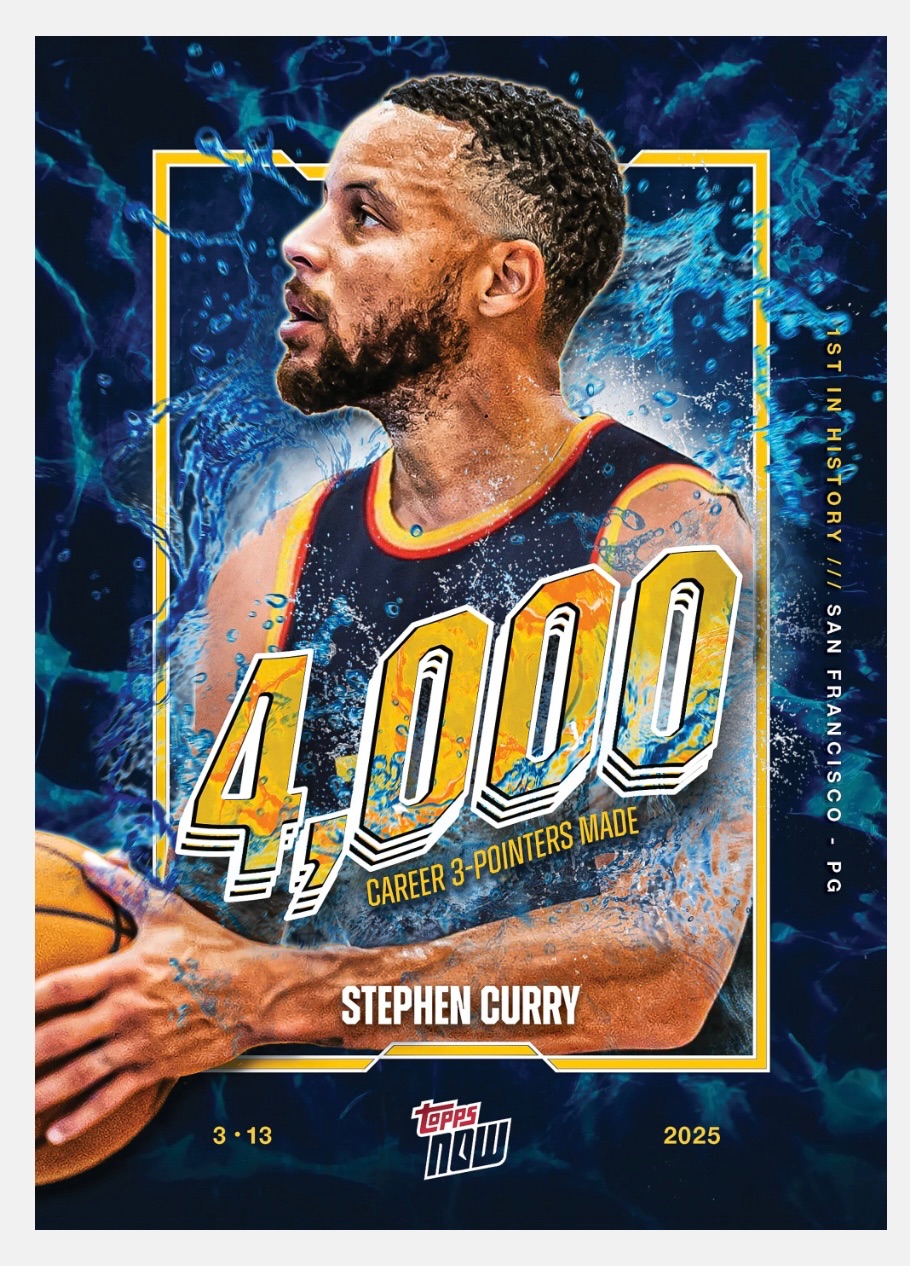 三分之神 Stephen Curry 4000 顆三分紀念卡