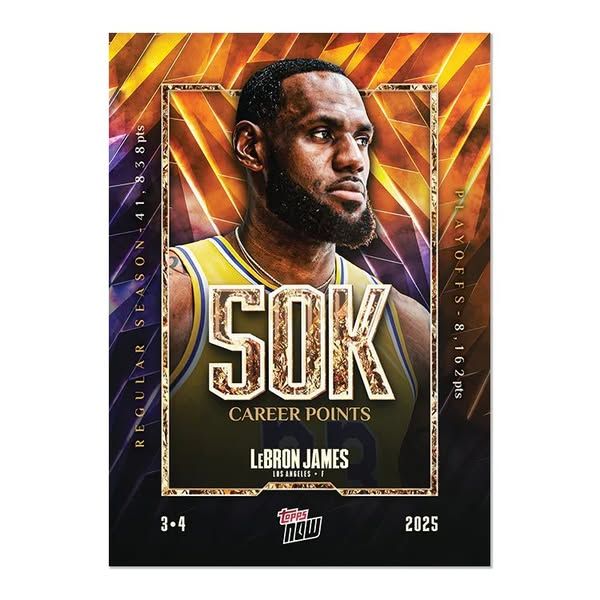 Lebron 生涯五萬分紀念卡