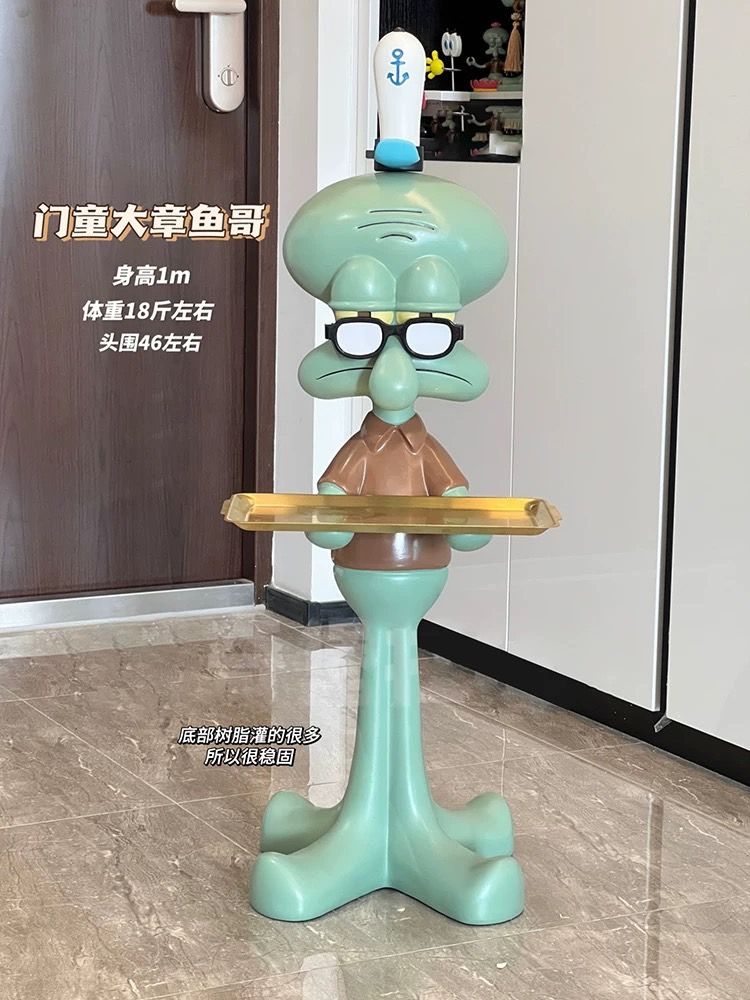 💕章魚哥托盤落地擺件💕