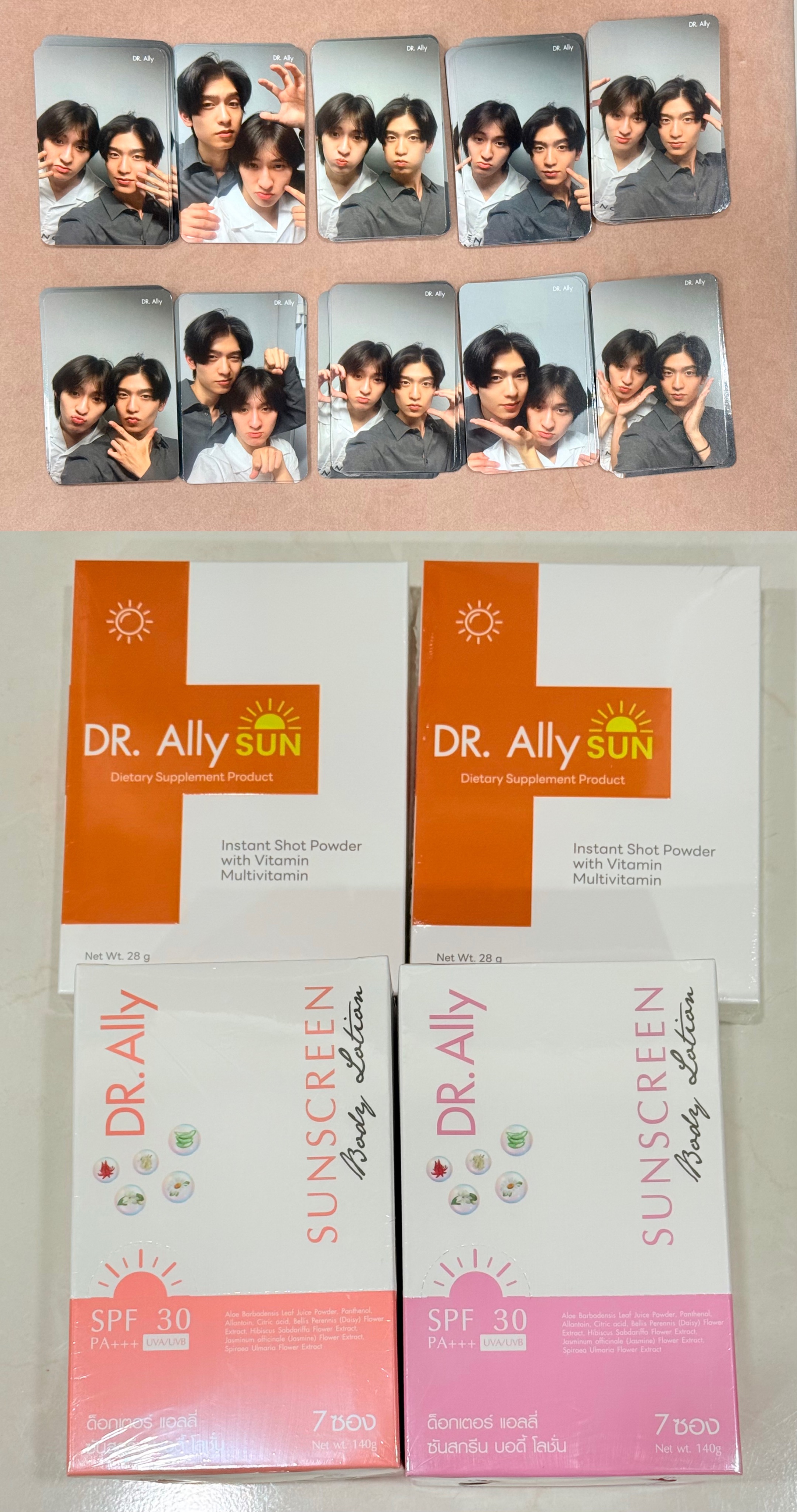 DR.AllyxThomasKong小卡一套10張+防曬乳14包+維他命優格粉28包
