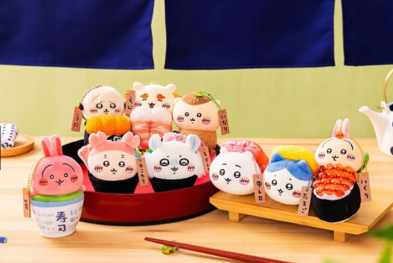 [全新]日本 正版 吉伊卡哇 小八 兔兔 小桃 鮭魚卵 玉子燒 海膽 熱茶 栗子豆皮 壽司 師傅 古本 娃娃