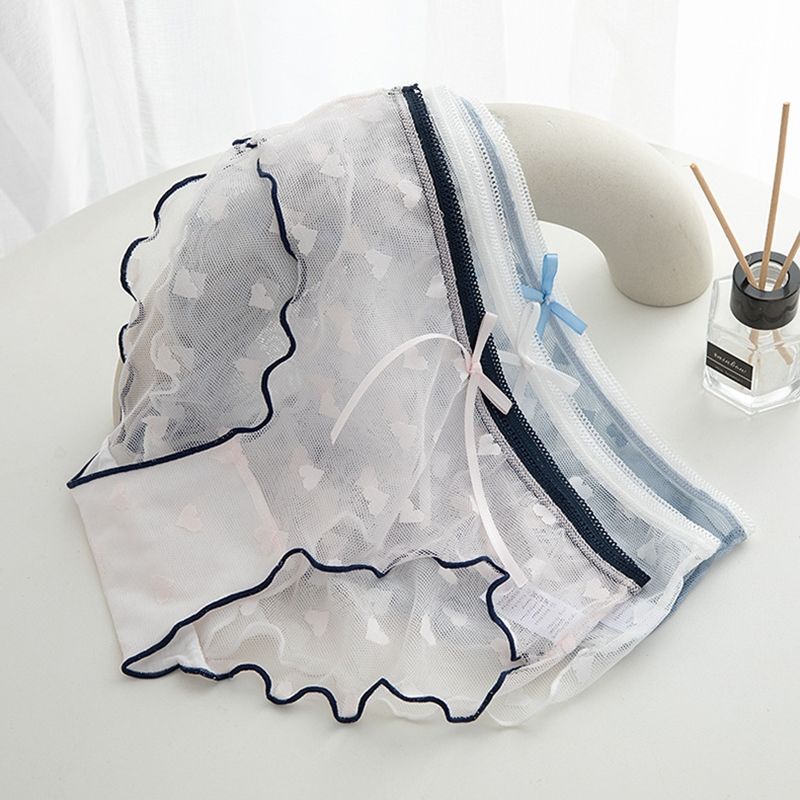 法式細網蕾絲L~XL