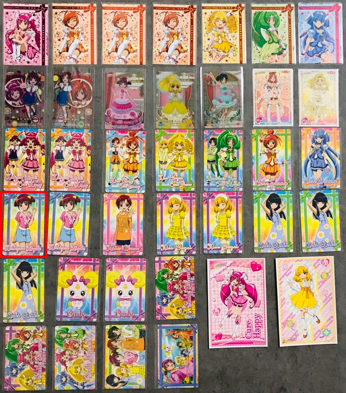 微笑正版卡+貼紙共38張（含燙金卡7張，說明看一下）