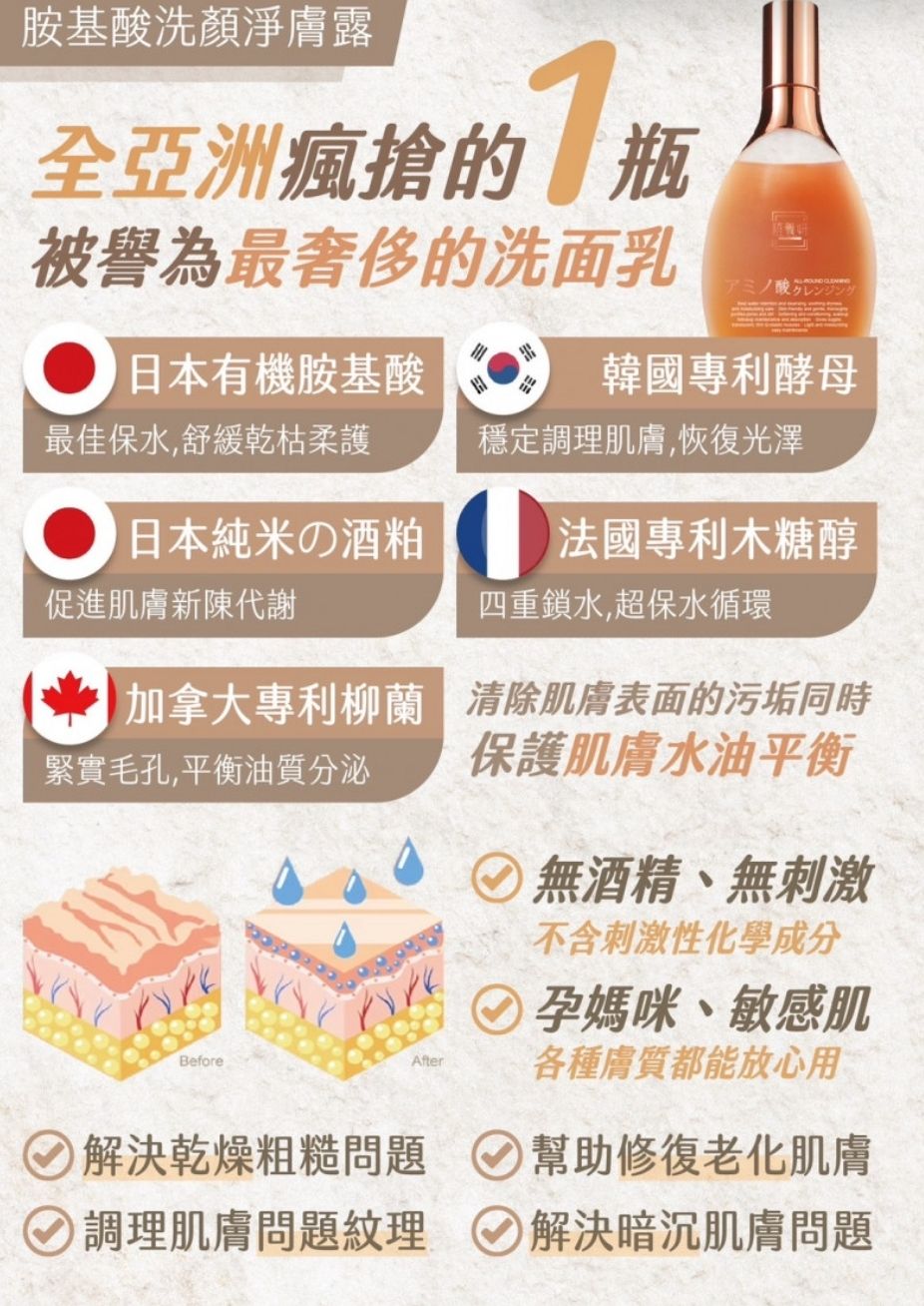 ★現貨商品★胺基酸洗顏淨膚露