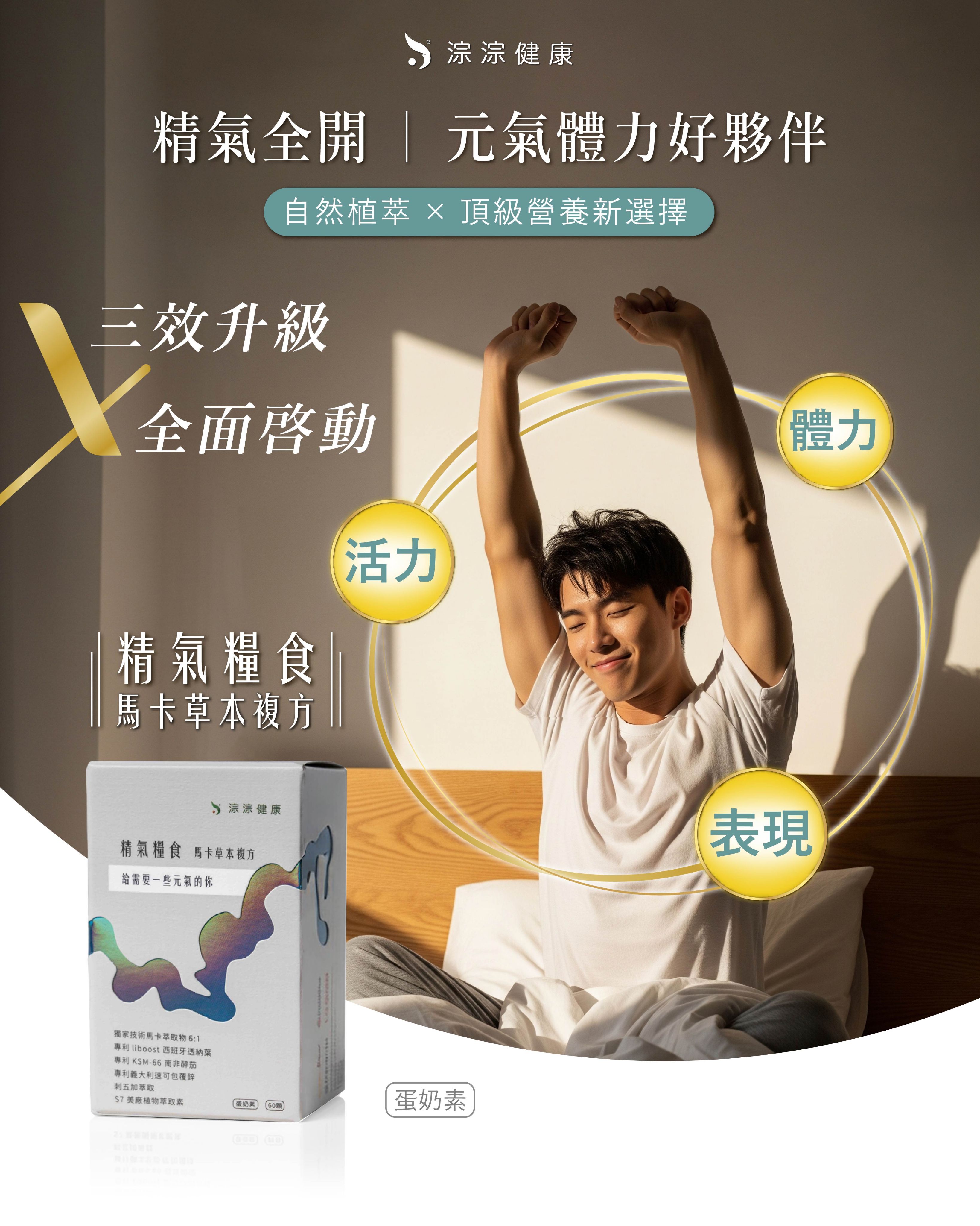 [ 精氣糧食2.0 ] 補充體力、活力解放（60顆/瓶、奶素）