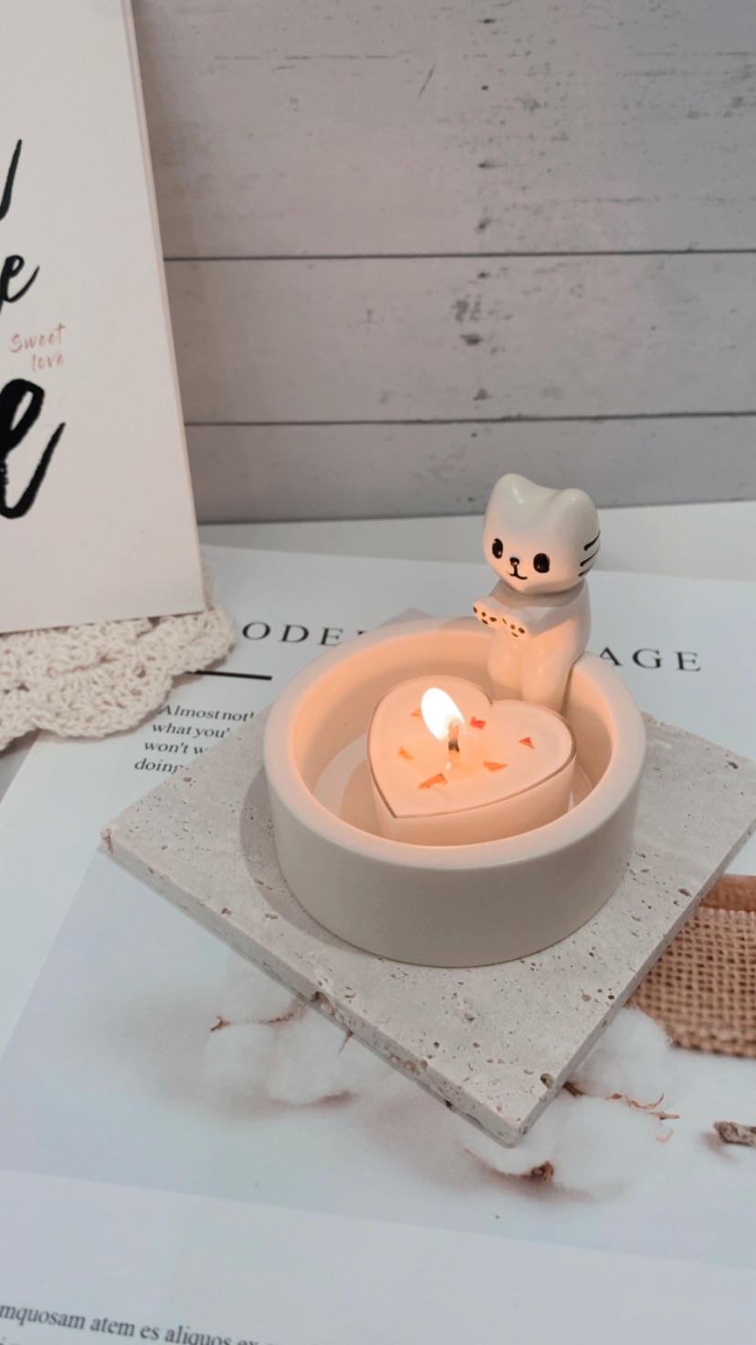 貓咪烤手手禮盒（含造型茶蠟*2）